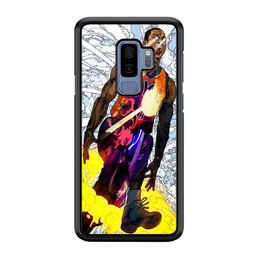 Russell Westbrook Oklahoma City Art Samsung Galaxy S9 Plus Case-Rubber / Black (2D Case)-Xtracase