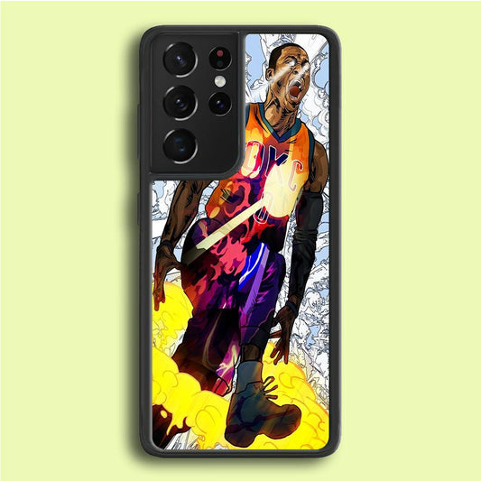 Russell Westbrook Oklahoma City Art Samsung Galaxy S21 Ultra Case-Plastic / Full Wrap (3D Case)-Xtracase