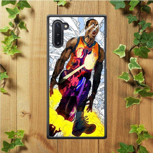 Russell Westbrook Oklahoma City Art Samsung Galaxy Note 10 Case-Rubber / Black (2D Case)-Xtracase