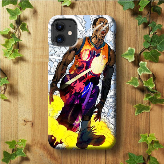 Russell Westbrook Oklahoma City Art iPhone 11 Case-Plastic / Full Wrap (3D Case)-Xtracase