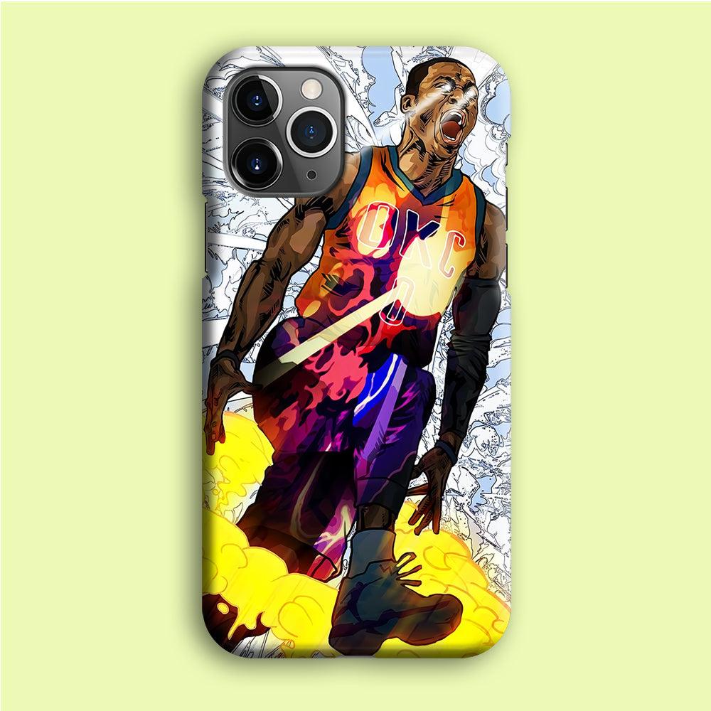 Russell Westbrook Oklahoma City Art iPhone 12 Pro Max Case-Plastic / Full Wrap (3D Case)-Xtracase