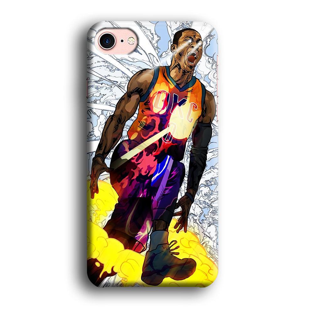 Russell Westbrook Oklahoma City Art iPhone 7 Case-Plastic / Full Wrap (3D Case)-Xtracase