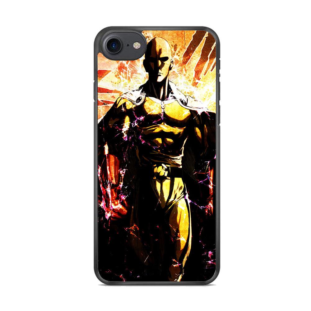 Saitama Serious Mode iPhone 7 Case-Rubber / Black (2D Case)-Xtracase