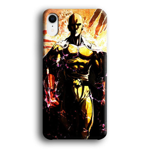Saitama Serious Mode iPhone XR Case-Plastic / Full Wrap (3D Case)-Xtracase