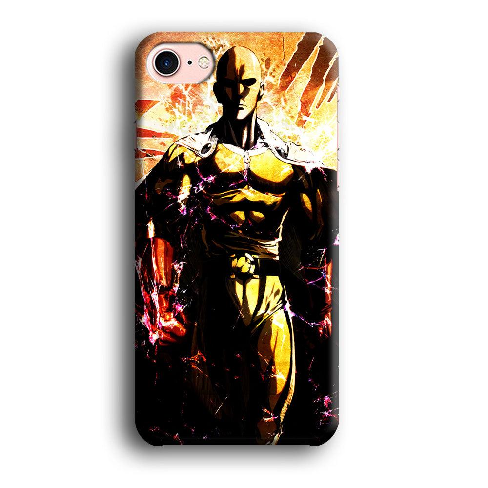 Saitama Serious Mode iPhone 8 Case-Plastic / Full Wrap (3D Case)-Xtracase