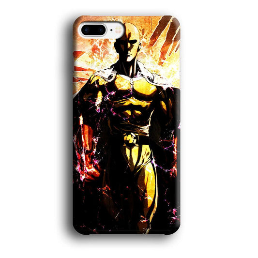 Saitama Serious Mode iPhone 8 Plus Case-Plastic / Full Wrap (3D Case)-Xtracase