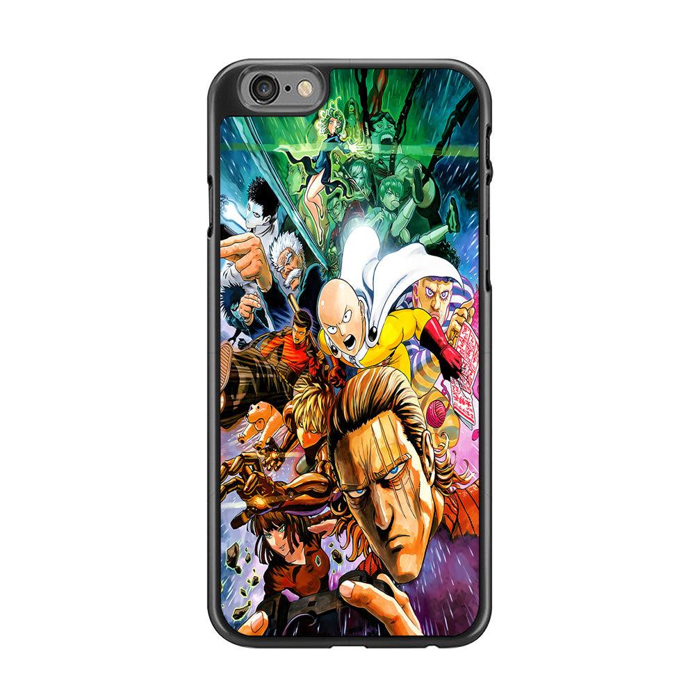 Saitama and S-Class Hero iPhone 6 | 6s Case-Rubber / Black (2D Case)-Xtracase