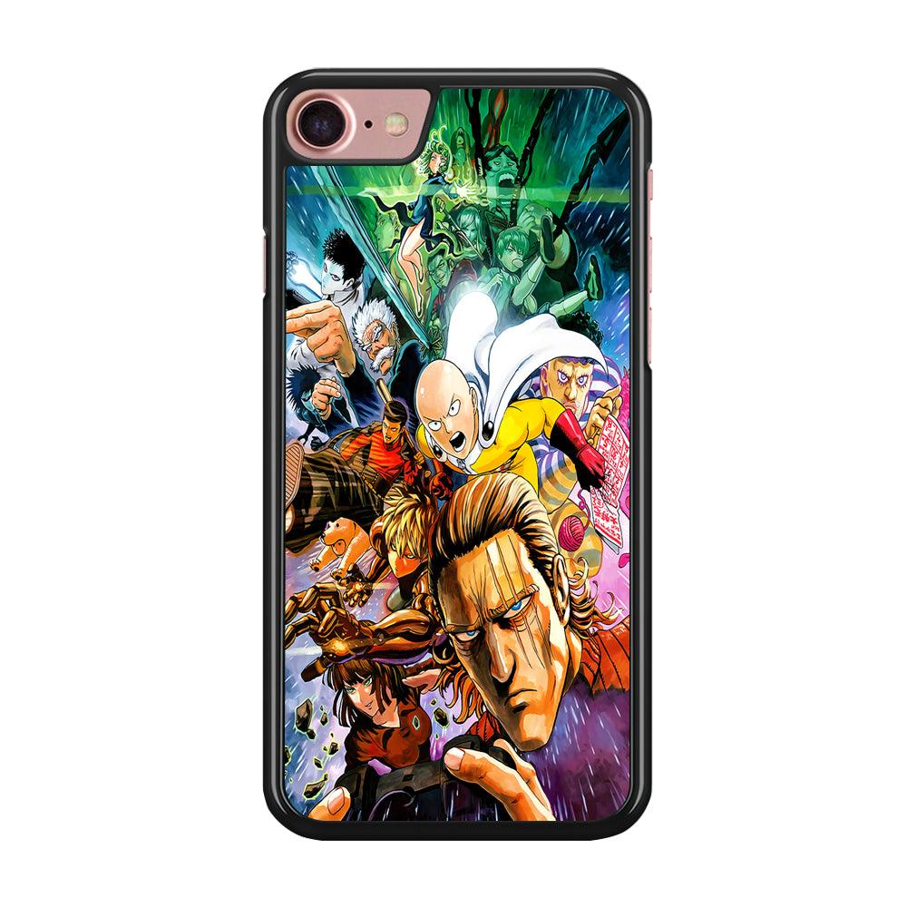 Saitama and S-Class Hero iPhone SE 2020 Case-Rubber / Black (2D Case)-Xtracase