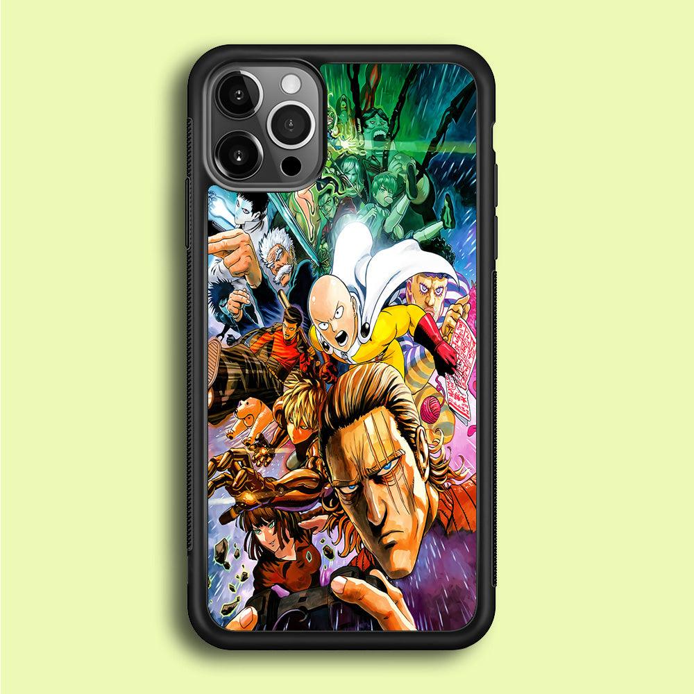 Saitama and S-Class Hero iPhone 12 Pro Max Case-Rubber / Black (2D Case)-Xtracase