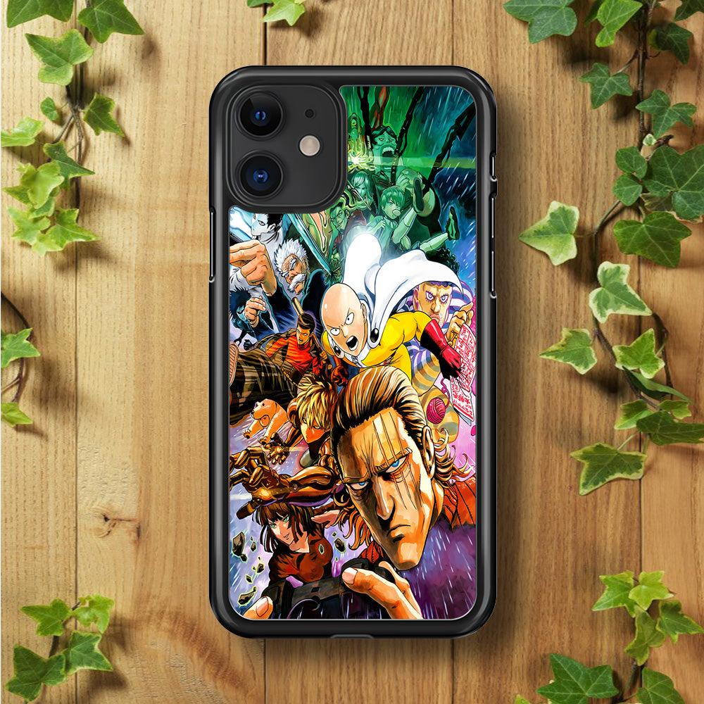 Saitama and S-Class Hero iPhone 11 Case-Rubber / Black (2D Case)-Xtracase