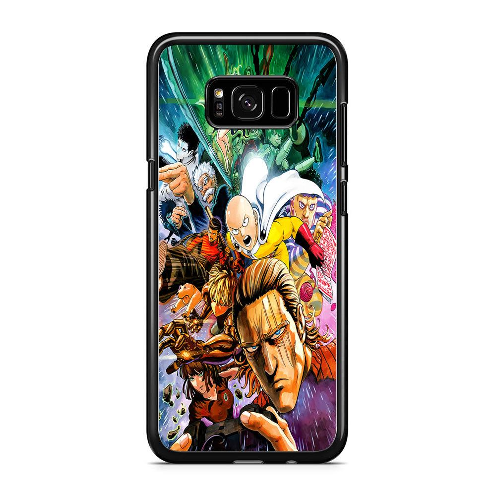 Saitama and S-Class Hero Samsung Galaxy S8 Case-Rubber / Black (2D Case)-Xtracase