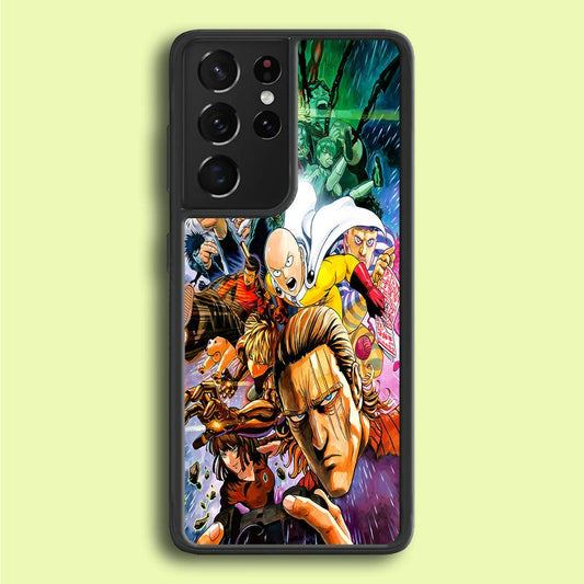 Saitama and S-Class Hero Samsung Galaxy S25 Ultra Case-Plastic / Full Wrap (3D Case)-Xtracase