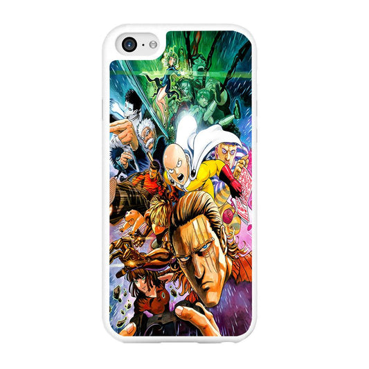 Saitama and S-Class Hero iPhone 6 | 6s Case-Rubber / White (2D Case)-Xtracase