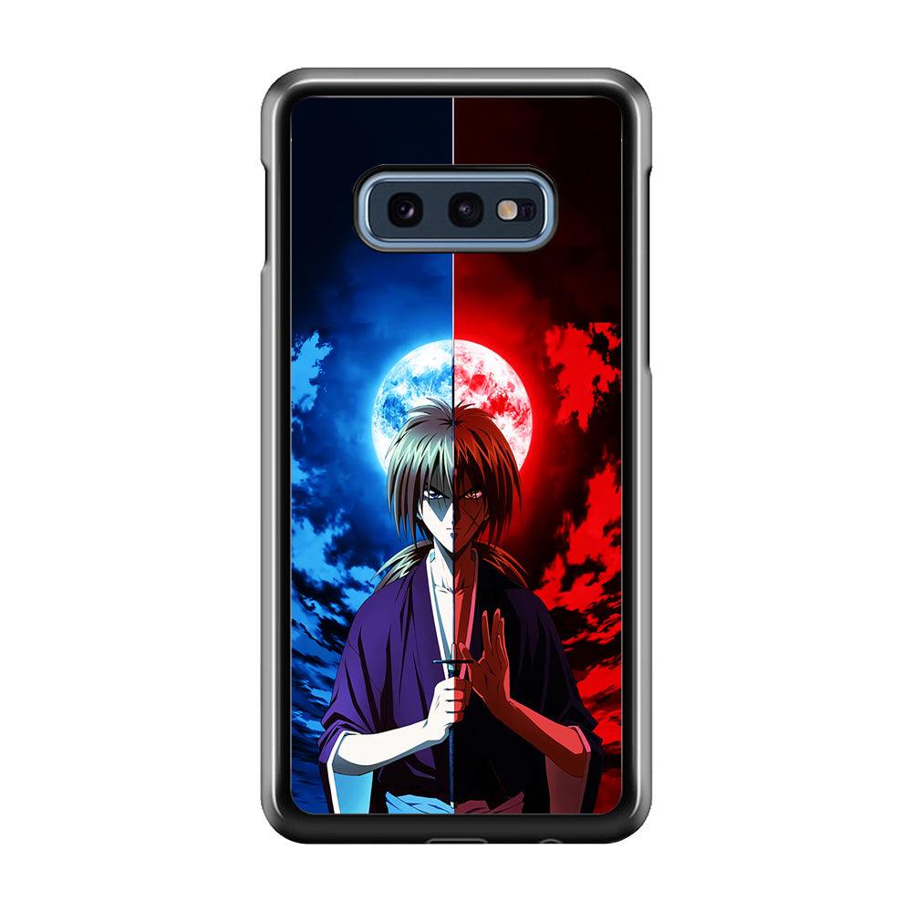 Samurai X Kenshin Red Blue Sky Samsung Galaxy S10E Case-Rubber / Black (2D Case)-Xtracase