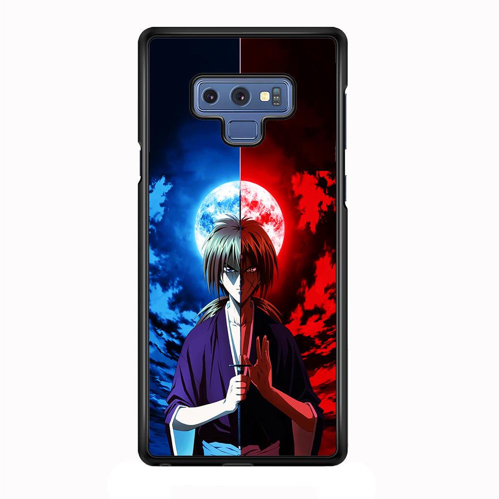 Samurai X Kenshin Red Blue Sky Samsung Galaxy Note 9 Case-Rubber / Black (2D Case)-Xtracase