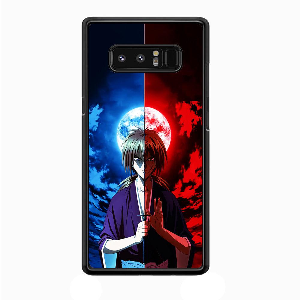 Samurai X Kenshin Red Blue Sky Samsung Galaxy Note 8 Case-Rubber / Black (2D Case)-Xtracase