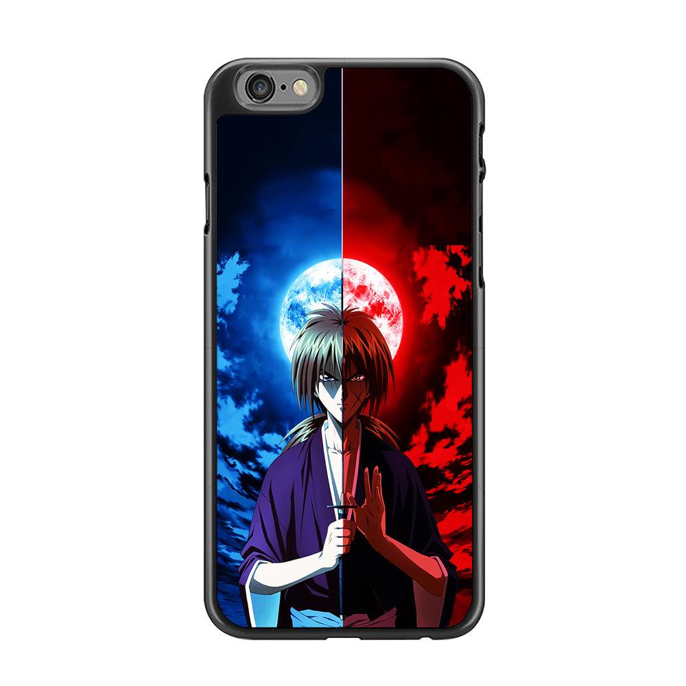 Samurai X Kenshin Red Blue Sky iPhone 6 | 6s Case-Rubber / Black (2D Case)-Xtracase