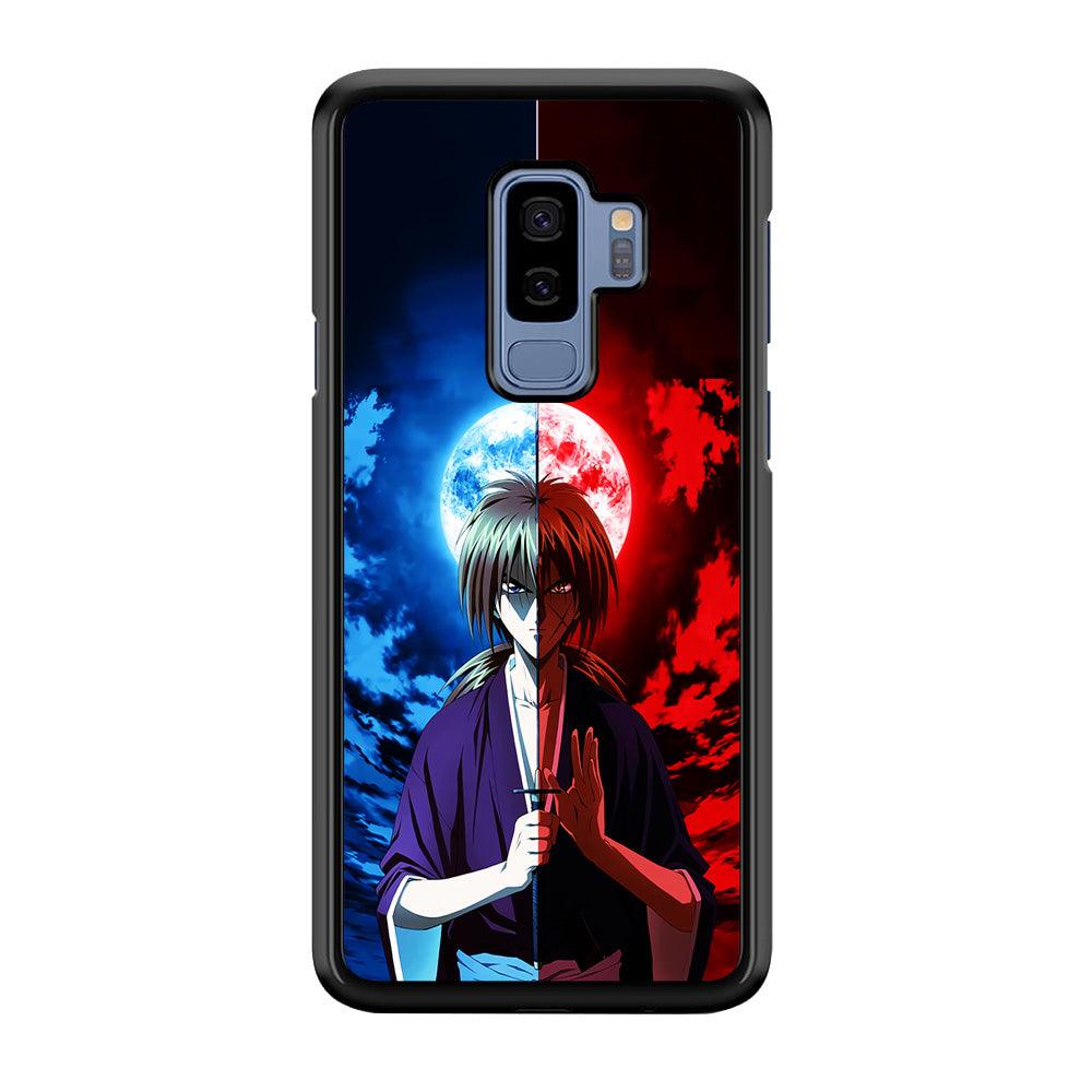 Samurai X Kenshin Red Blue Sky Samsung Galaxy S9 Plus Case-Rubber / White (2D Case)-Xtracase