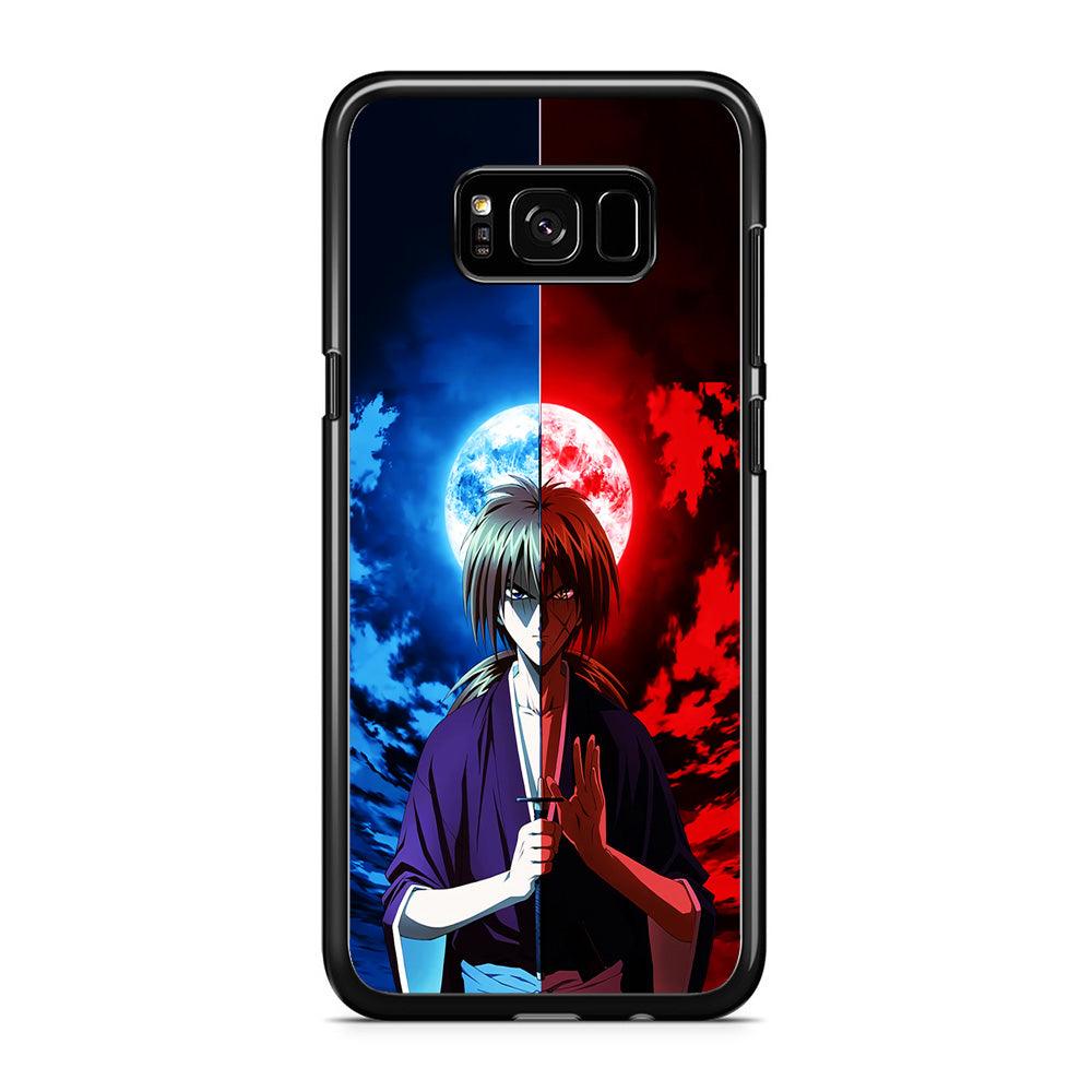 Samurai X Kenshin Red Blue Sky Samsung Galaxy S8 Case-Rubber / Black (2D Case)-Xtracase