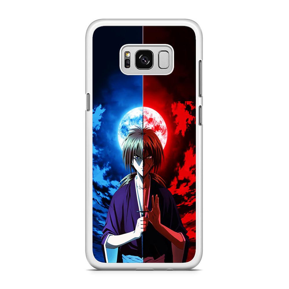 Samurai X Kenshin Red Blue Sky Samsung Galaxy S8 Case-Rubber / White (2D Case)-Xtracase
