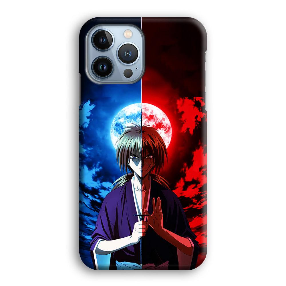 Samurai X Kenshin Red Blue Sky iPhone 13 Pro Max Case-Plastic / Full Wrap (3D Case)-Xtracase