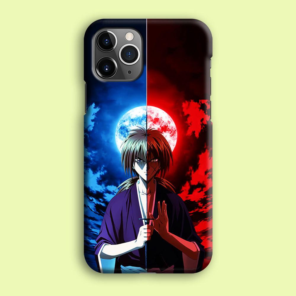Samurai X Kenshin Red Blue Sky iPhone 12 Pro Case-Plastic / Full Wrap (3D Case)-Xtracase