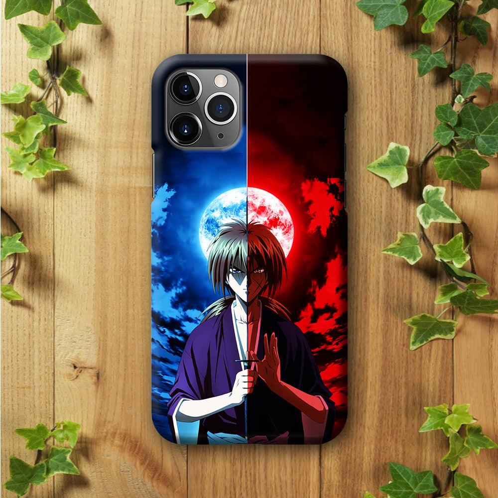 Samurai X Kenshin Red Blue Sky iPhone 11 Pro Case-Plastic / Full Wrap (3D Case)-Xtracase