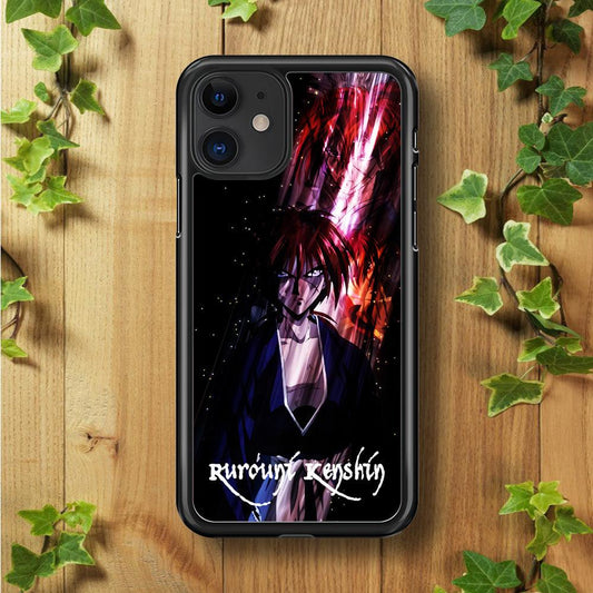 Samurai X Rurouni Kenshin iPhone 11 Case-Rubber / Black (2D Case)-Xtracase