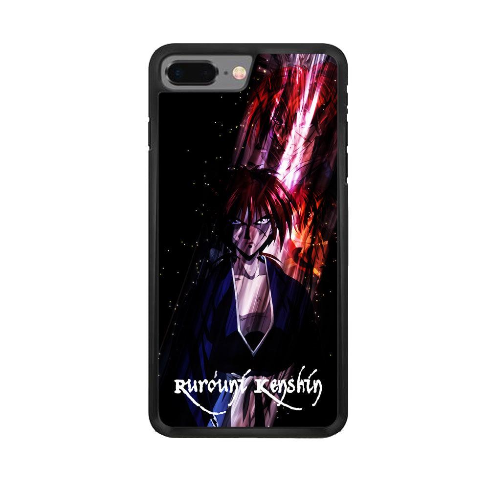 Samurai X Rurouni Kenshin iPhone 8 Plus Case-Rubber / Black (2D Case)-Xtracase