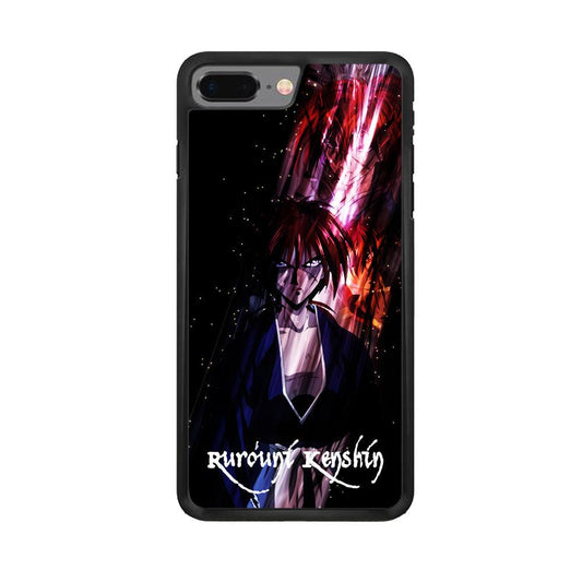 Samurai X Rurouni Kenshin iPhone 8 Plus Case-Rubber / Black (2D Case)-Xtracase