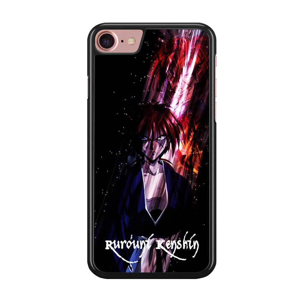 Samurai X Rurouni Kenshin iPhone 8 Case-Rubber / Black (2D Case)-Xtracase