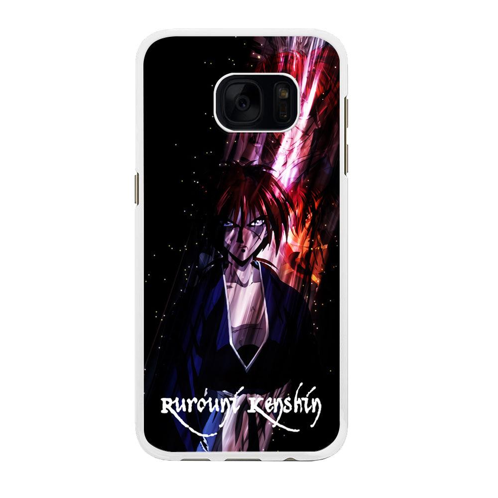 Samurai X Rurouni Kenshin Samsung Galaxy S7 Edge Case-Rubber / White (2D Case)-Xtracase