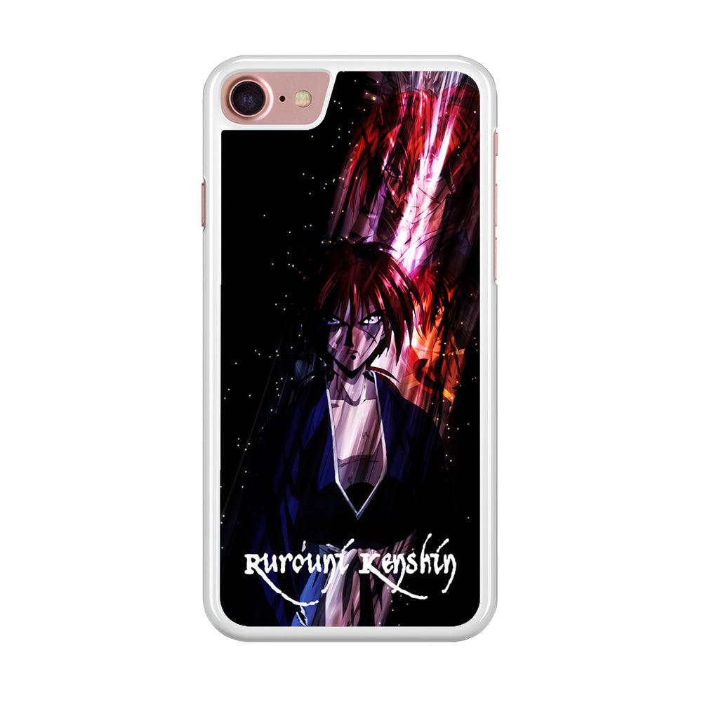 Samurai X Rurouni Kenshin iPhone 8 Case-Rubber / White (2D Case)-Xtracase