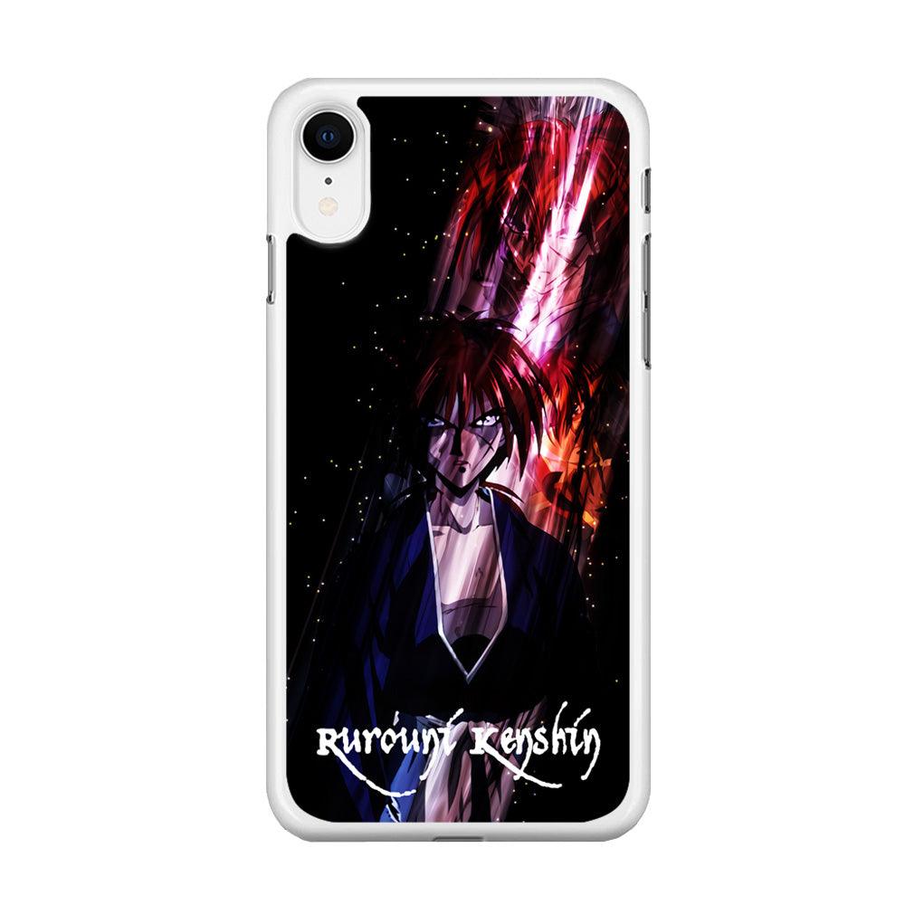 Samurai X Rurouni Kenshin iPhone XR Case-Rubber / White (2D Case)-Xtracase