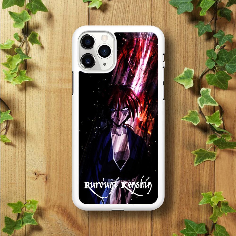 Samurai X Rurouni Kenshin iPhone 11 Pro Max Case-Rubber / White (2D Case)-Xtracase