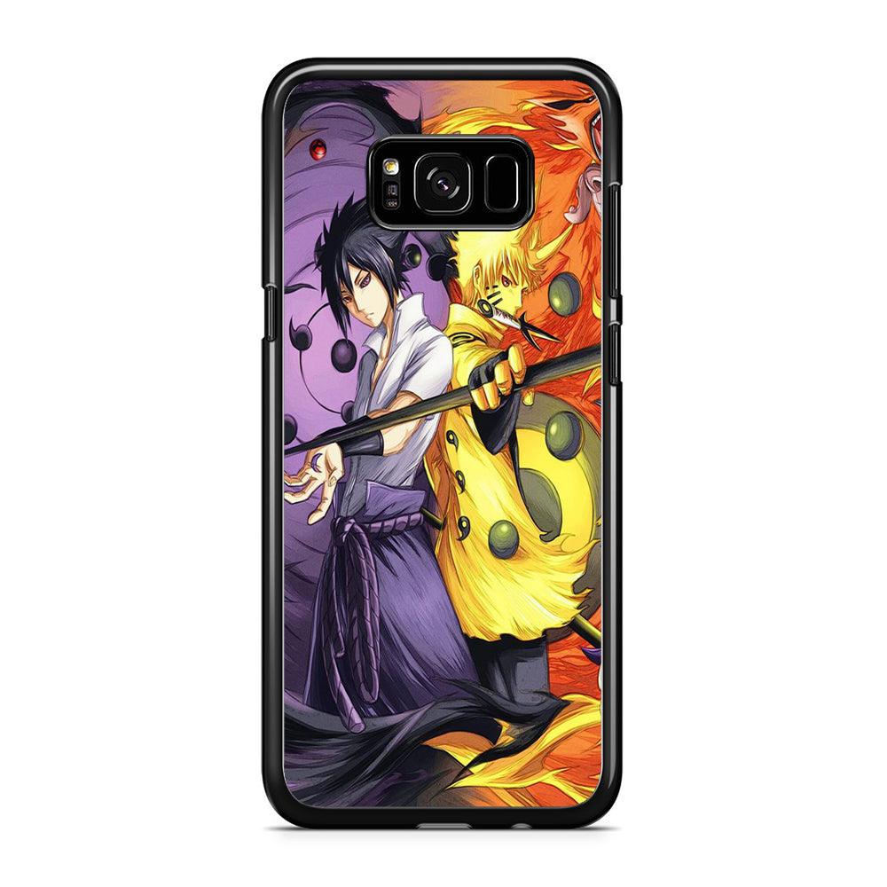 Sasuke Naruto Samsung Galaxy S8 Plus Case-Rubber / Black (2D Case)-Xtracase