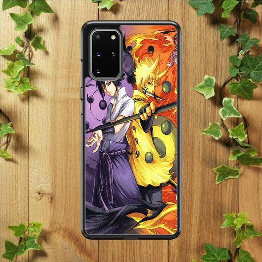 Sasuke Naruto Samsung Galaxy S20 Plus Case-Rubber / Black (2D Case)-Xtracase