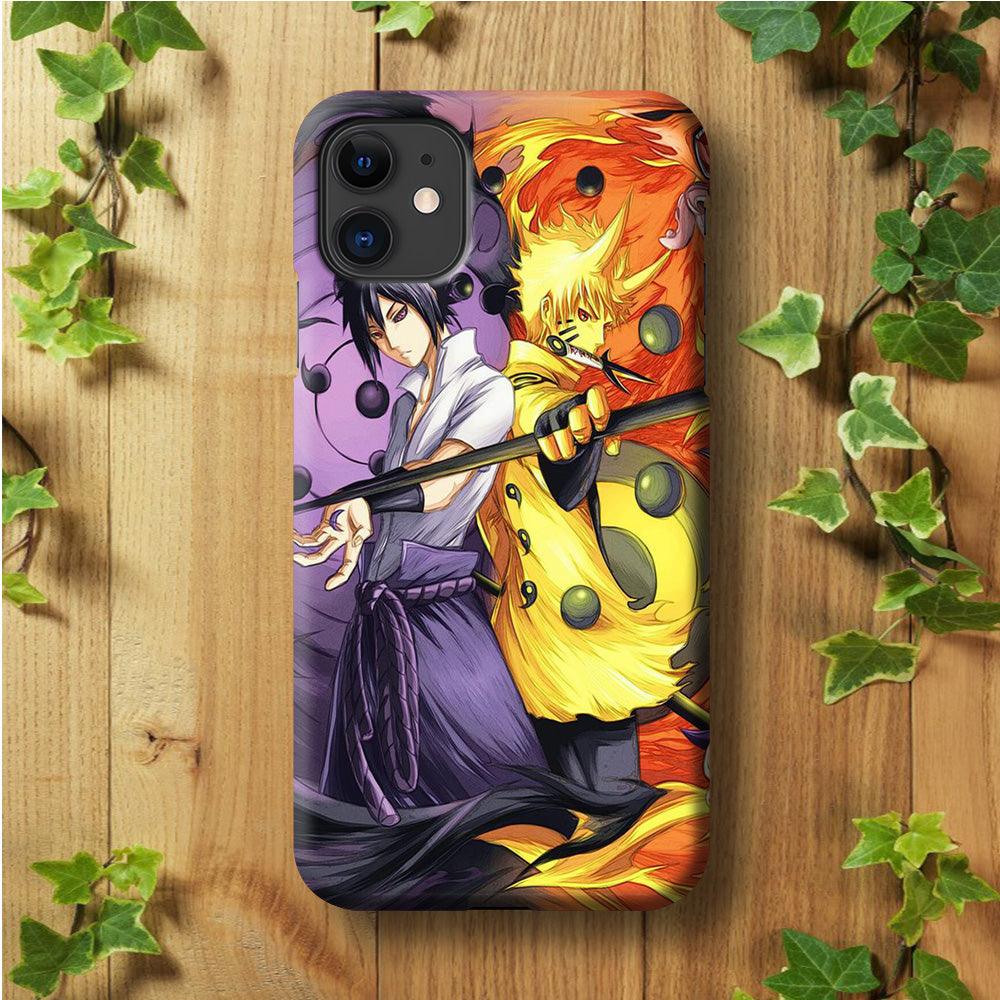 Sasuke Naruto iPhone 11 Case-Plastic / Full Wrap (3D Case)-Xtracase