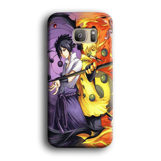 Sasuke Naruto Samsung Galaxy S7 Edge Case-Plastic / Full Wrap (3D Case)-Xtracase