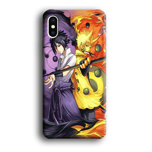 Sasuke Naruto iPhone Xs Case-Plastic / Full Wrap (3D Case)-Xtracase