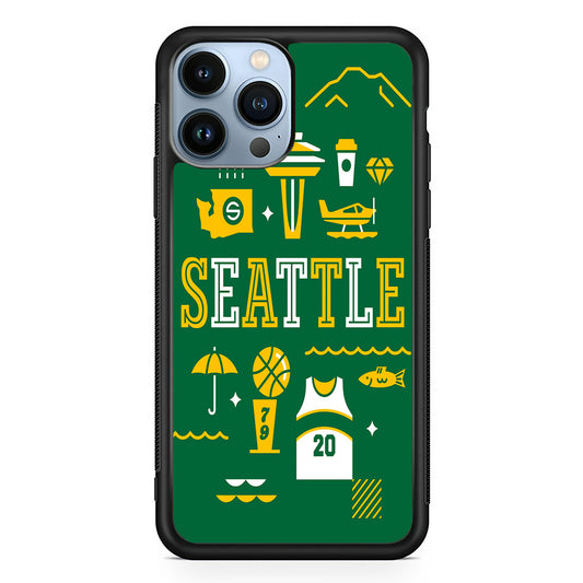 Seattle SuperSonics Basketball iPhone 13 Pro Max Case