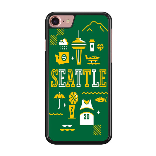 Seattle SuperSonics Basketball iPhone SE 2020 Case
