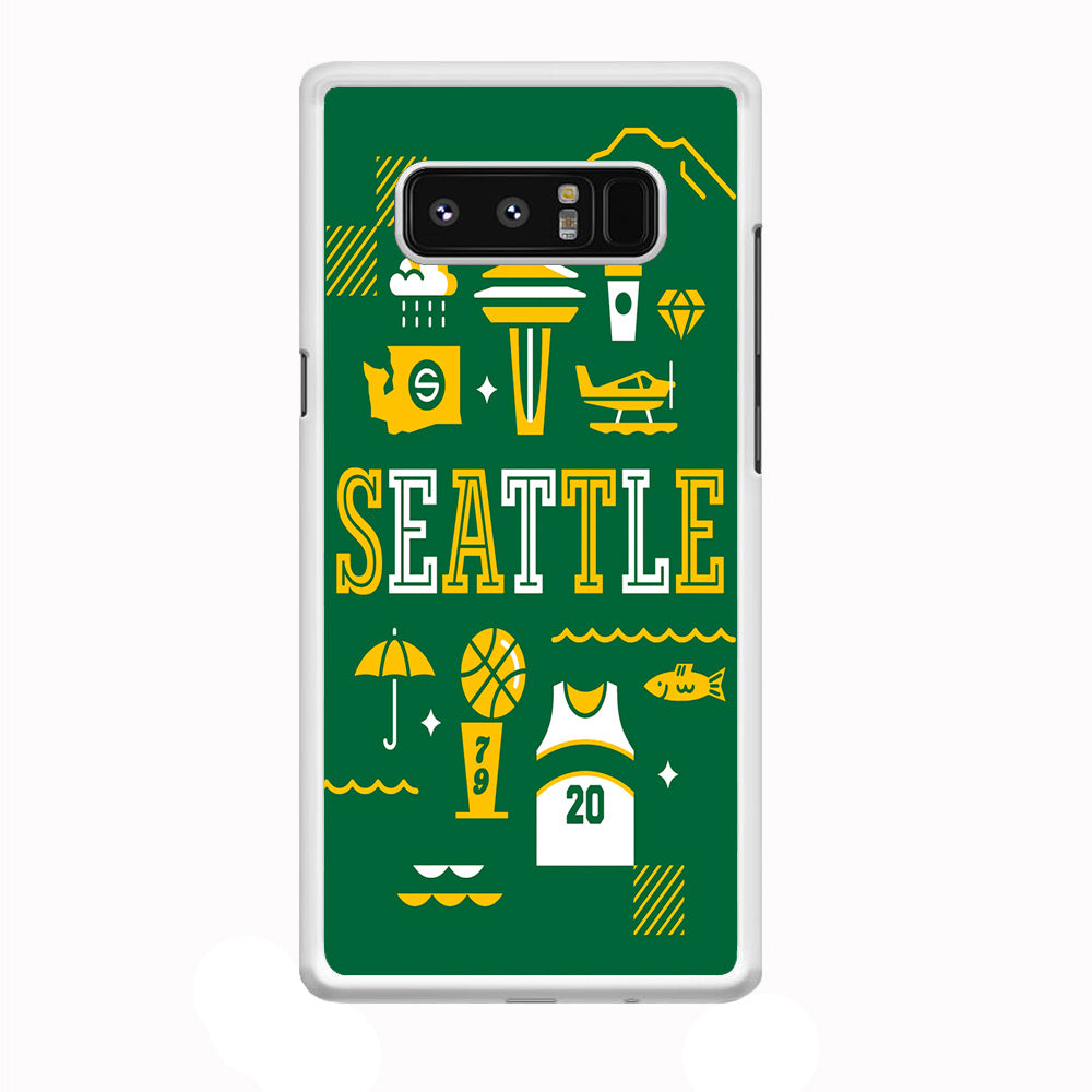 Seattle SuperSonics Basketball Samsung Galaxy Note 8 Case