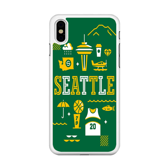 Seattle SuperSonics Basketball iPhone Xs Case