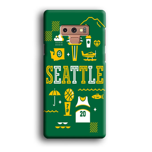 Seattle SuperSonics Basketball Samsung Galaxy Note 9 Case