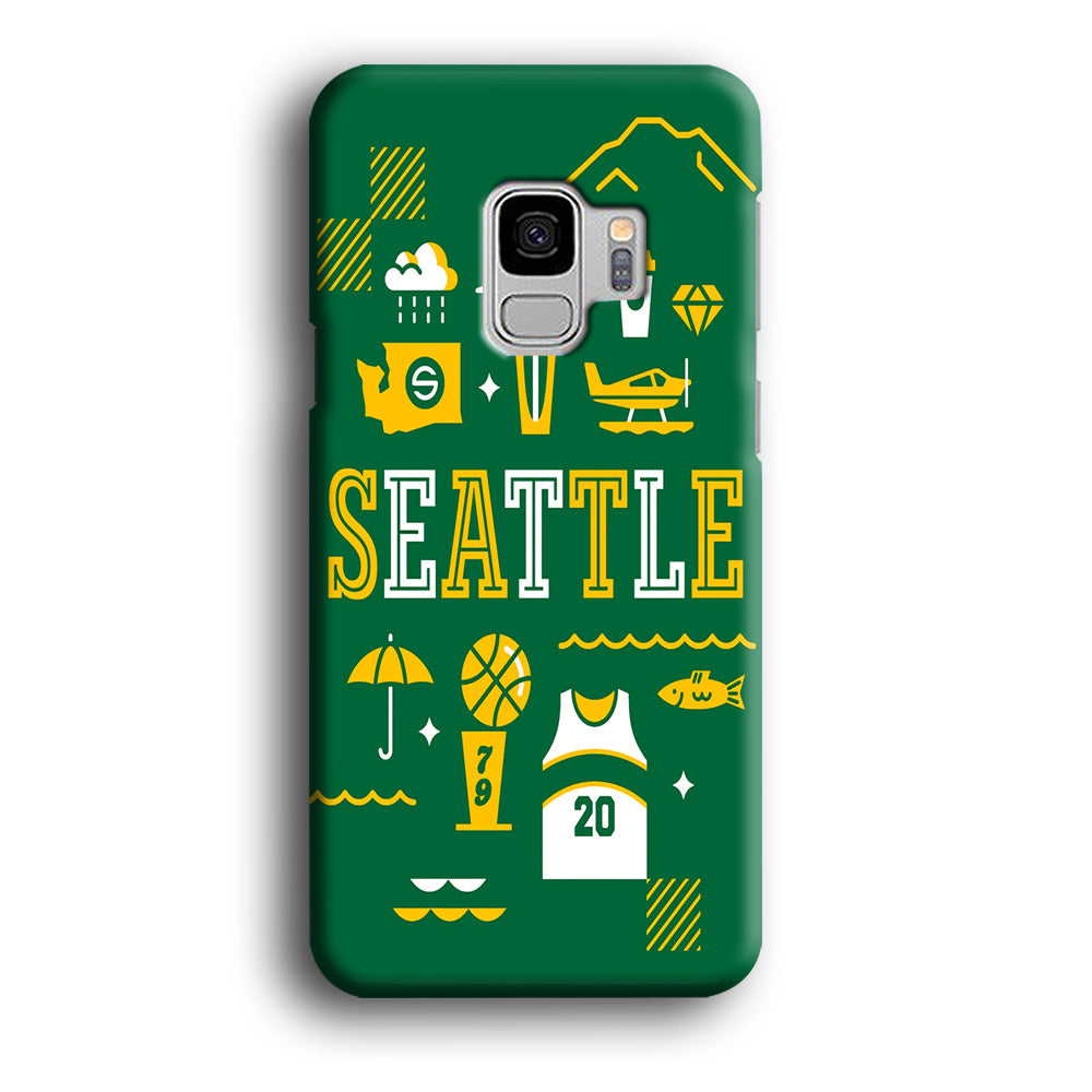 Seattle SuperSonics Basketball Samsung Galaxy S9 Case
