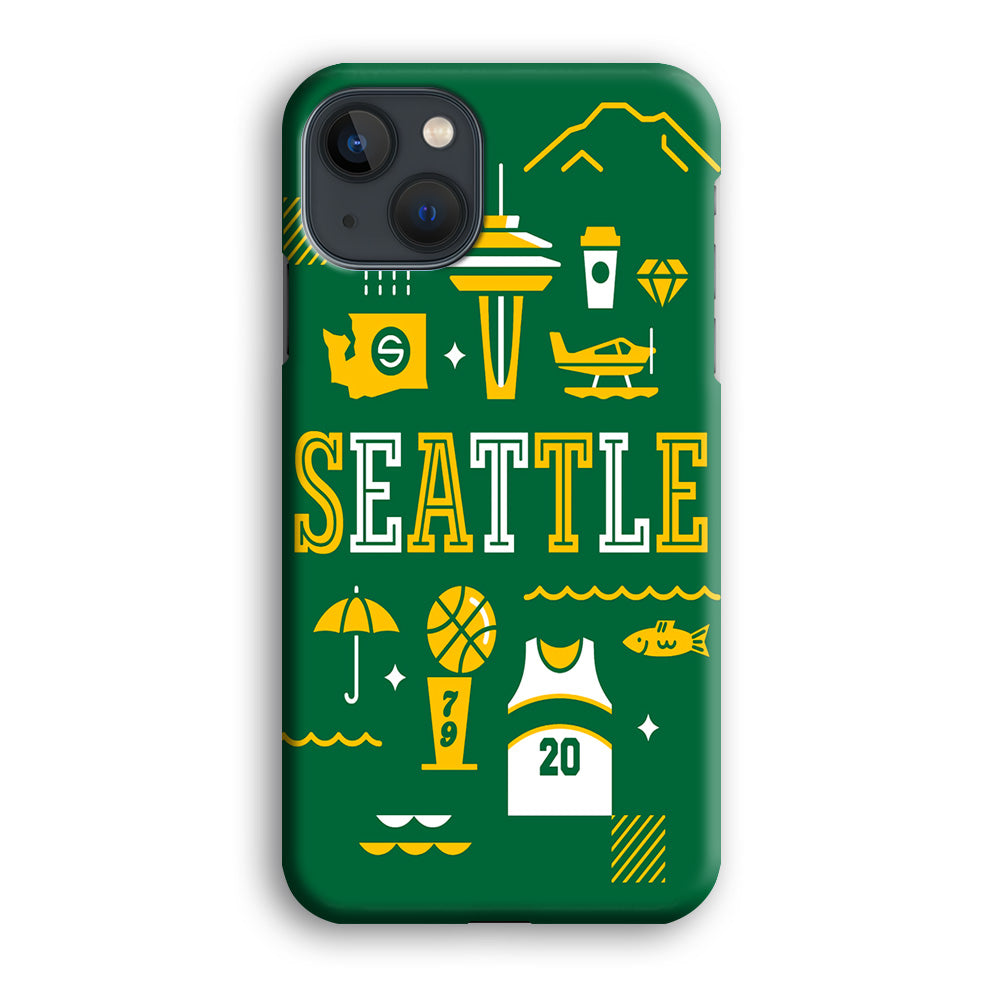 Seattle SuperSonics Basketbal iPhone 13 Mini Case