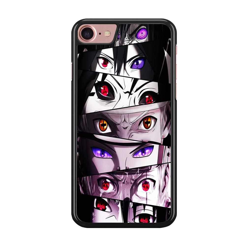 Sharingan Eyes Collection iPhone SE 2020 Case-Rubber / Black (2D Case)-Xtracase