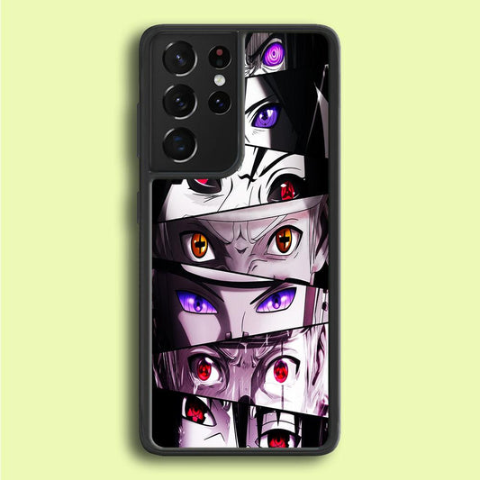 Sharingan Eyes Collection Samsung Galaxy S25 Ultra Case-Rubber / White (2D Case)-Xtracase
