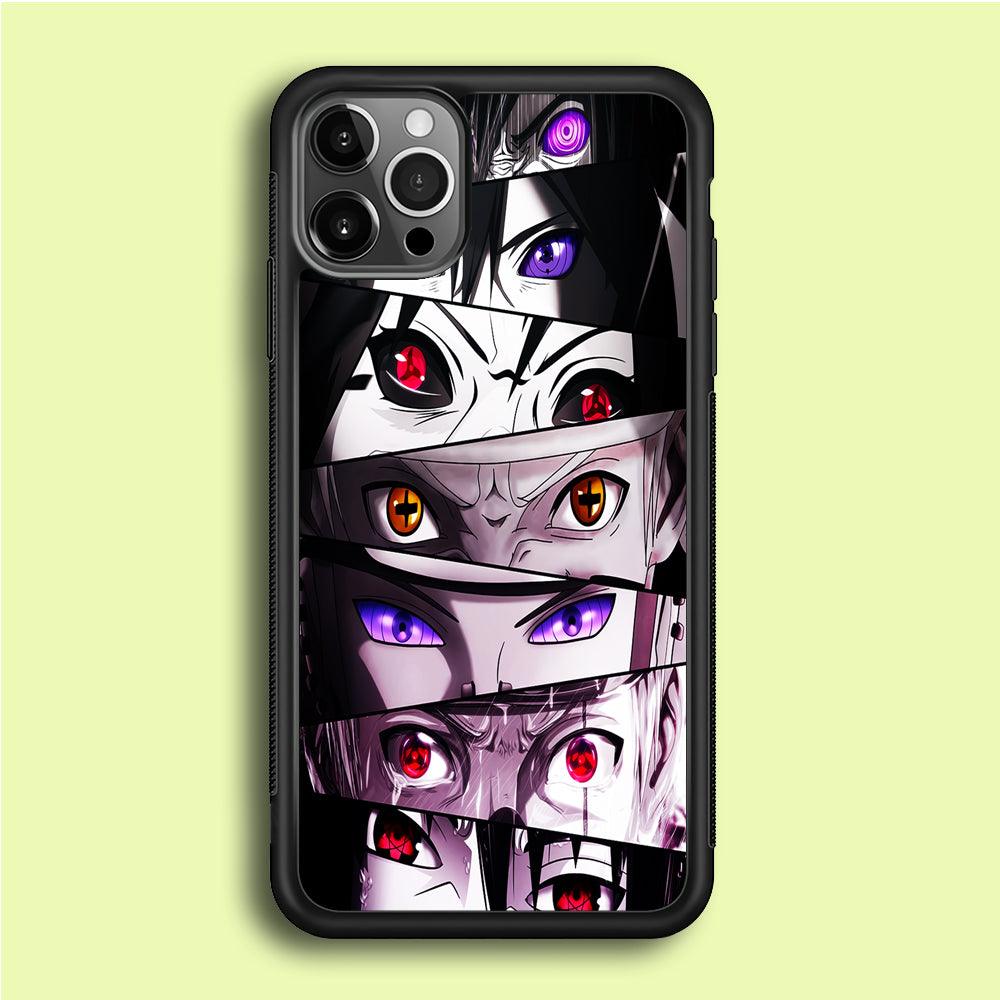 Sharingan Eyes Collection iPhone 12 Pro Max Case-Rubber / Black (2D Case)-Xtracase